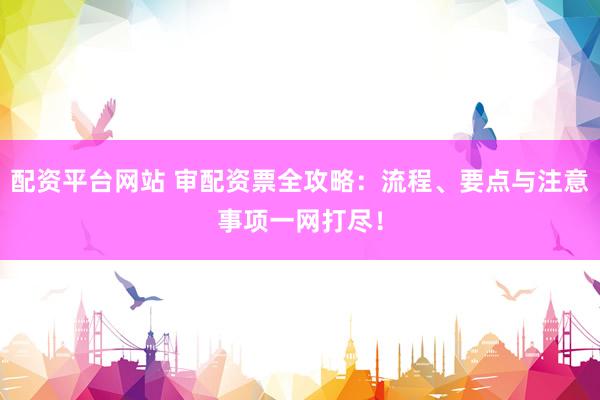 配资平台网站 审配资票全攻略：流程、要点与注意事项一网打尽！