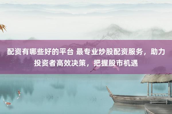 配资有哪些好的平台 最专业炒股配资服务，助力投资者高效决策，把握股市机遇