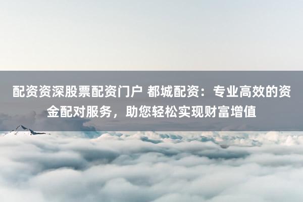 配资资深股票配资门户 都城配资：专业高效的资金配对服务，助您轻松实现财富增值