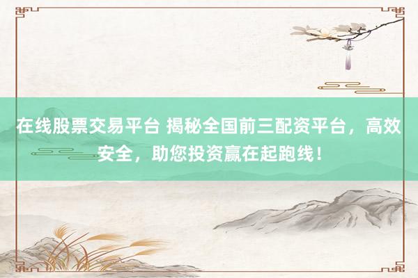 在线股票交易平台 揭秘全国前三配资平台，高效安全，助您投资赢在起跑线！