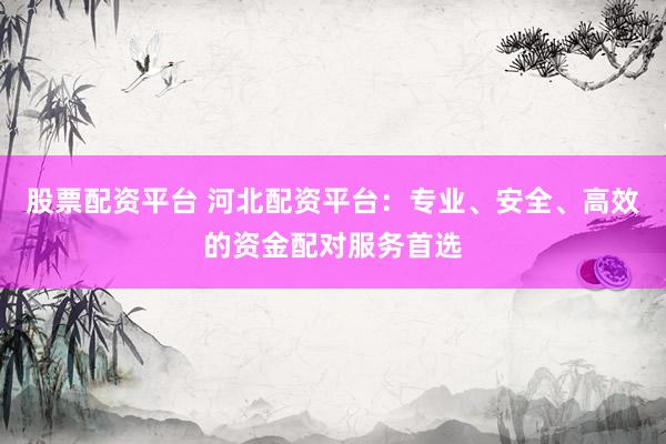 股票配资平台 河北配资平台：专业、安全、高效的资金配对服务首选