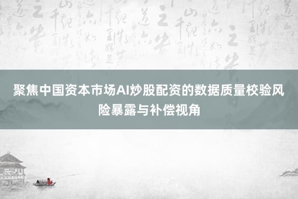 聚焦中国资本市场AI炒股配资的数据质量校验风险暴露与补偿视角
