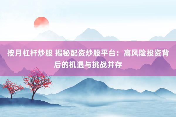 按月杠杆炒股 揭秘配资炒股平台：高风险投资背后的机遇与挑战并存