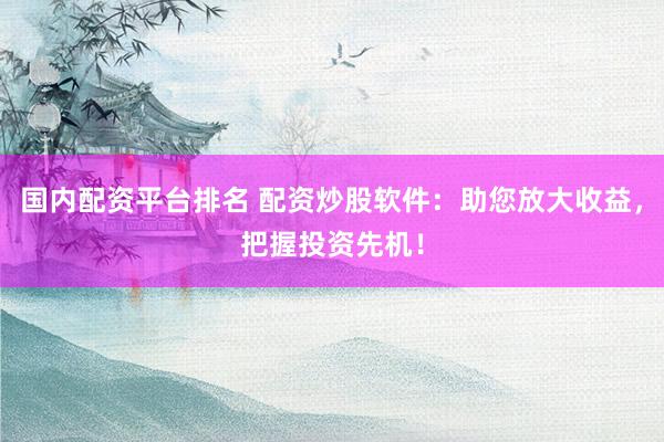 国内配资平台排名 配资炒股软件：助您放大收益，把握投资先机！