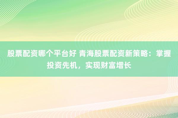 股票配资哪个平台好 青海股票配资新策略:掌握投资先机,实现财富增长